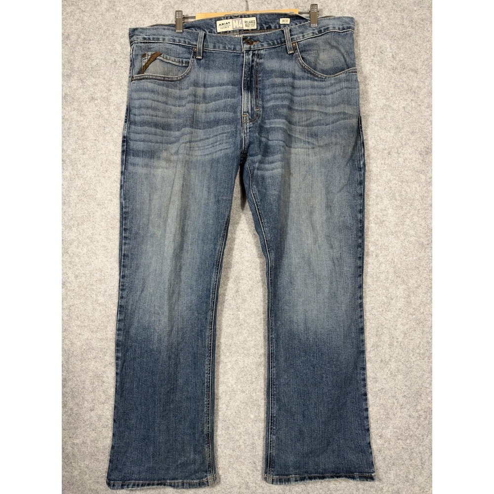 Ariat M4 Legacy Jeans Mens 38x30 Relaxed Bootcut Blue Denim Western Cowboy